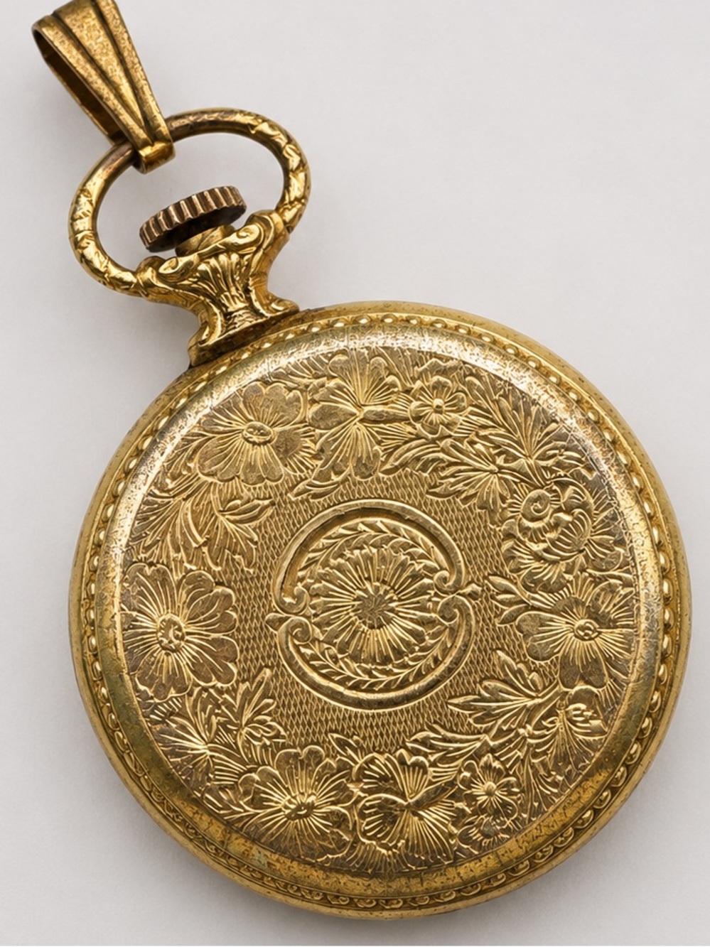 Vintage gold Parker 17 Jewels pocket watch pendant